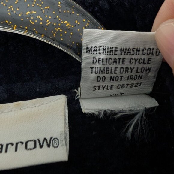 Croft & Barrow Chenille Cable Knit Sweater Womens Size XL Blue Full Zip Vintage - Picture 7 of 13